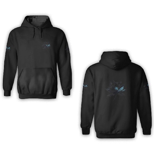 Modern Lotus with Brushstroke Effect 1 3D Hoodies