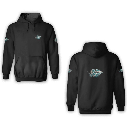Big Shark On An Underwater Reef 3D Hoodies