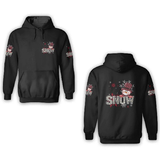 Let It Snow Christmas Snowflake 3D Hoodies