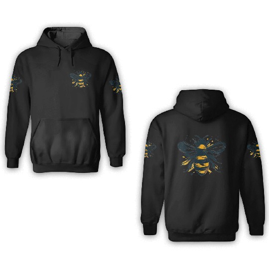 Honey Bee Insect Art 1 3D Hoodies