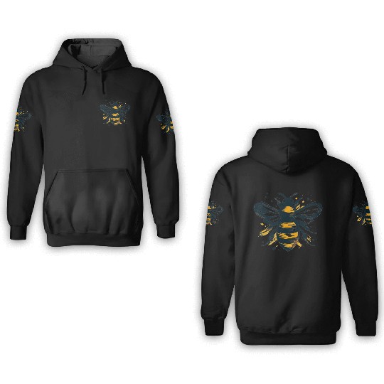Honey Bee Insect Art 1 3D Hoodies