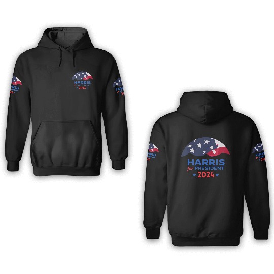 Kamala Harris For President 2024 American Flag 3D Hoodies
