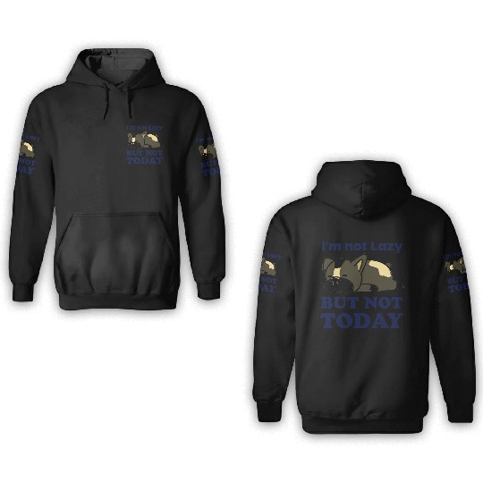 Relaxing Bulldog Graphic: Embrace Your Lazy Day 3D Hoodies