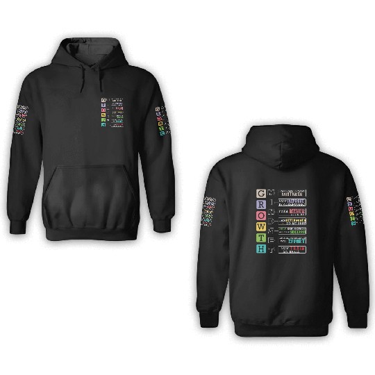 Growth Mindset Positive School Classroom Teacher 3D Hoodies