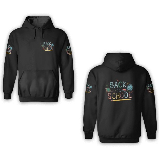 back to school on kids 3D Hoodies