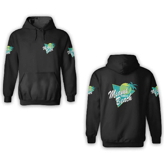 Miami Florida Beach 3D Hoodies