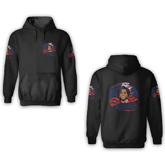 3D Hoodies design kamala, election 2024
