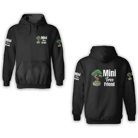 Mini Tree Friend Bonsai Meditation Spiritual 3D Hoodies