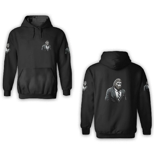 All Business Bigfoot - Funny Stylish Sasquatch 3D Hoodies