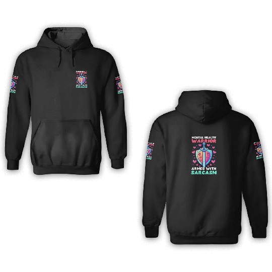 Depression Awareness Mental Health Warrior 3D Hoodies