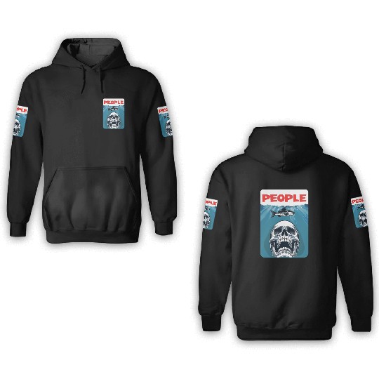 People - enemy - fish - skull 3D Hoodies