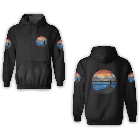 Angler Fisherman Fish Fishing 3D Hoodies