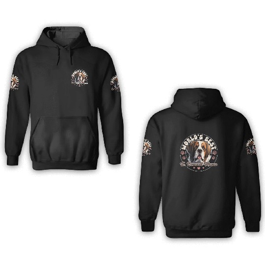 Saint Bernard Groovy St. Bernard Mama 3D Hoodies
