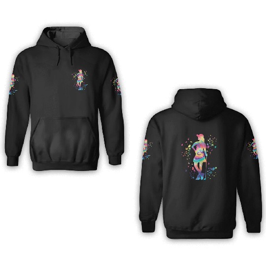Golfer Colorsplash Kids Miniature Golf 3D Hoodies