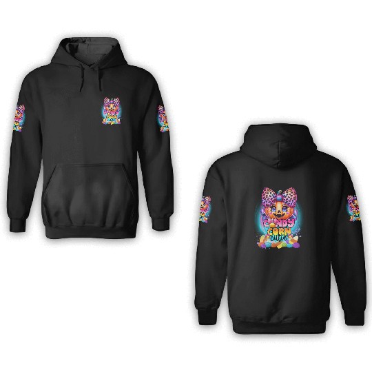 Sparkly Candy Corn Cutie Glitter Neon Pumpkin 3D Hoodies