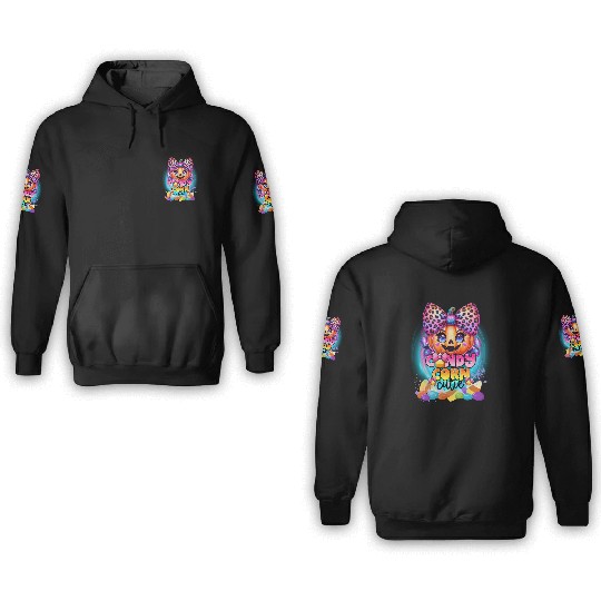 Sparkly Candy Corn Cutie Glitter Neon Pumpkin 3D Hoodies