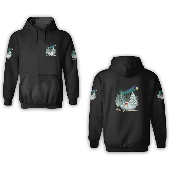 Christmas feeling winter wonderland with nordic 3D Hoodies