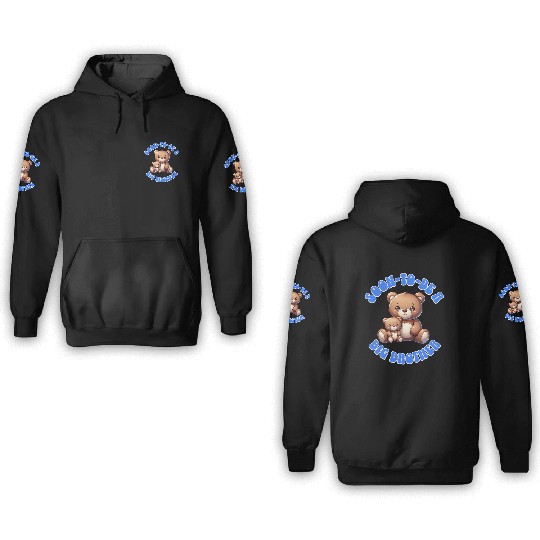 I'm Going To Be A Big Brother Cute Teddy Bears, 3D Hoodies