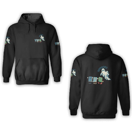 Ghost and Booooks! 3D Hoodies