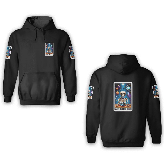 Tarot Card Collection - Death Before Decaf 3D Hoodies