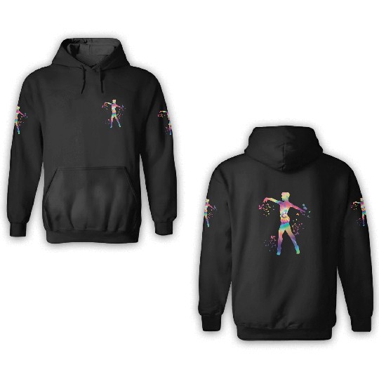 Ballet Dancer Colorsplash Man Ballerino 3D Hoodies