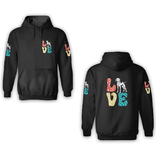 I Love My German Shorthaired Pointer 3D Hoodies