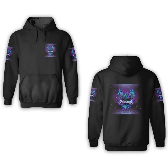 Phoenix Blue 1 3D Hoodies