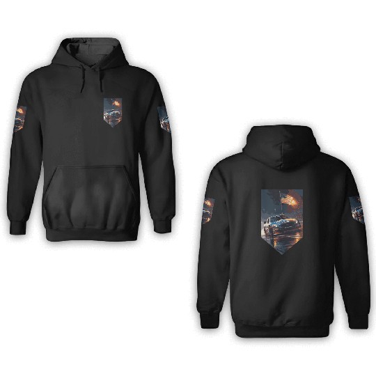 Pit Stop Paradise: NASCAR Fans 3D Hoodies