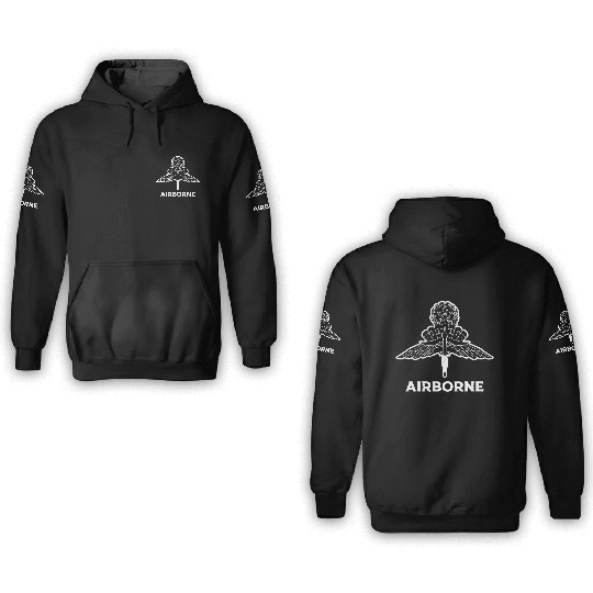 US Army Airborne: Leap into Valor. 3D Hoodies