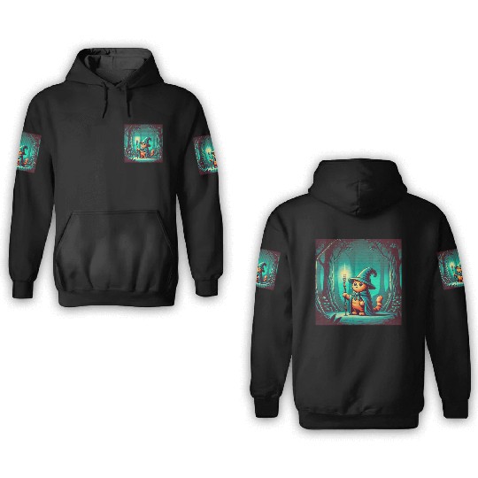 Wizard Cat 3D Hoodies