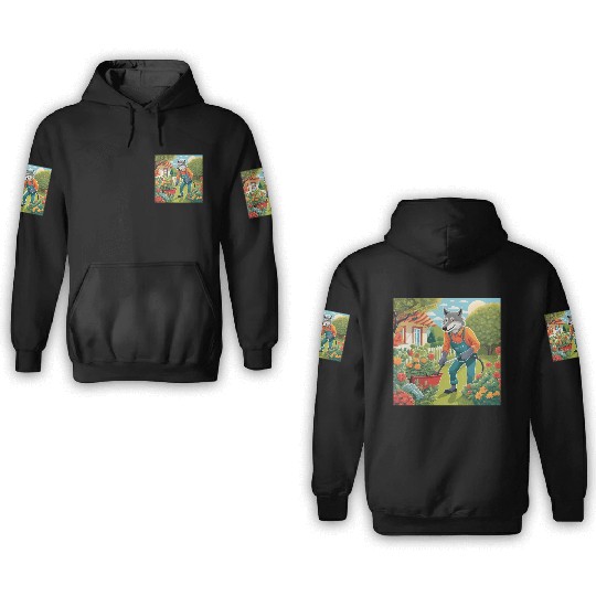 The Lone Wolf Tends His Garden 3D Hoodies
