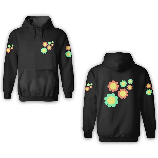 Many Pretty Daisy Flowers Decorative Nature Design 3D Hoodies