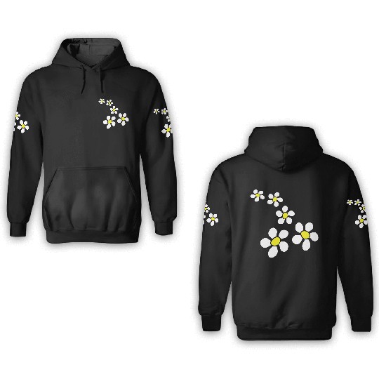 Many Pretty Daisy Flowers Decorative Flower Design 3D Hoodies