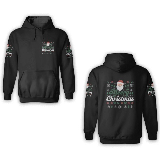 Gothic Christmas Sweater with Cubical Elements 3D Hoodies