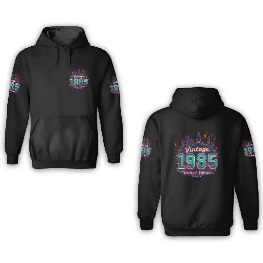 vintage 1985 limited edition 3D Hoodies
