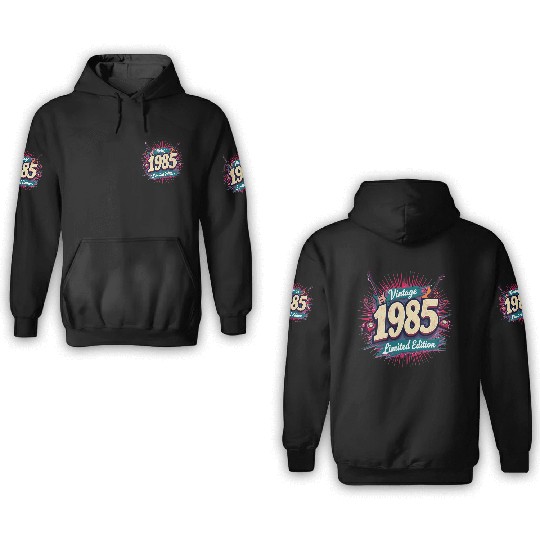 vintage 1985 limited edition 3D Hoodies