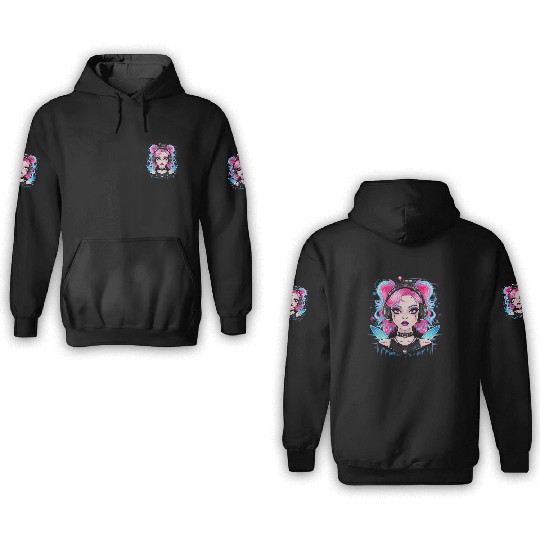 Cute with Headphones for a Cat Owner 3D Hoodies