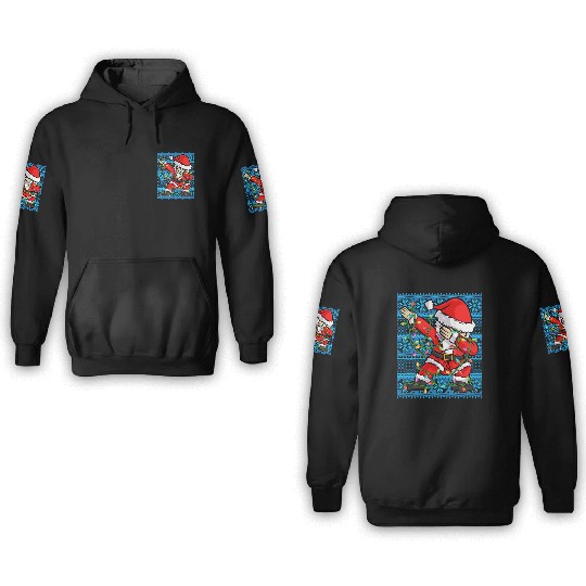 Dabbing Santa Christmas Lights 3D Hoodies