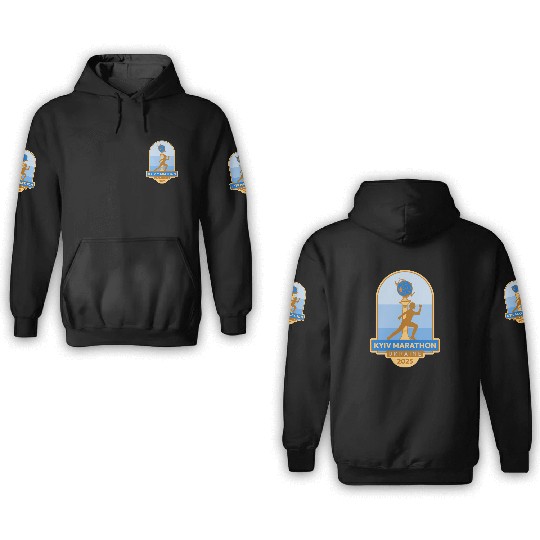 Kyiv Marathon – 2025 – Ukraine 3D Hoodies