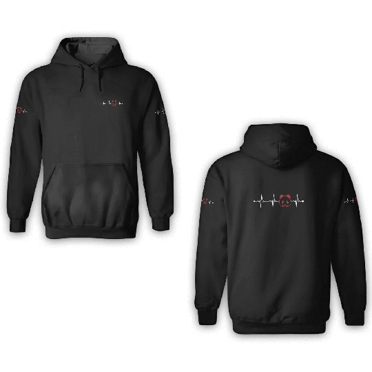 Panda Heartbeat Panda Bear Friend Giant Panda 3D Hoodies