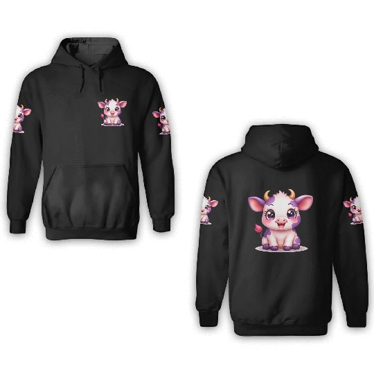 blueberry cow Gift unique 3D Hoodies