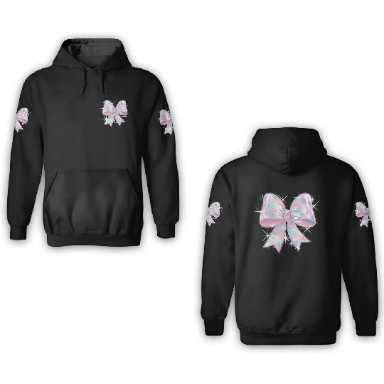 Christmas Coquette Bow, Merry Christmas 3D Hoodies