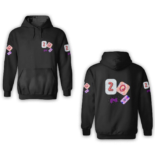 Creative Typography Art with Abstract Backgrounds 3D Hoodies