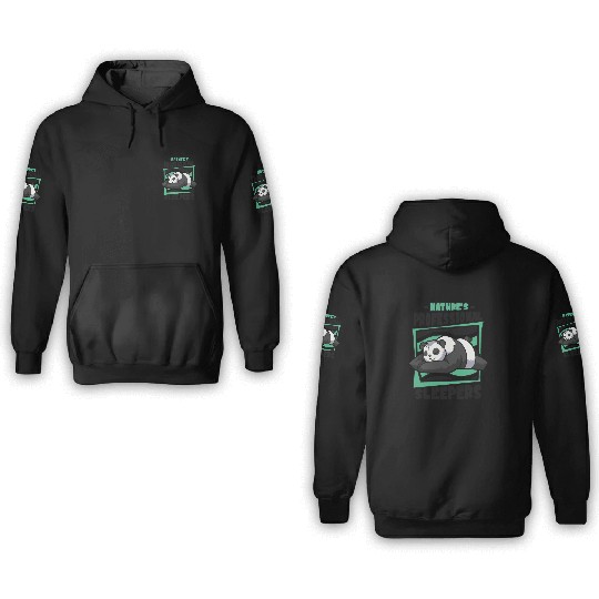 Nature's Professional Sleepers Panda Bear Friend 3D Hoodies