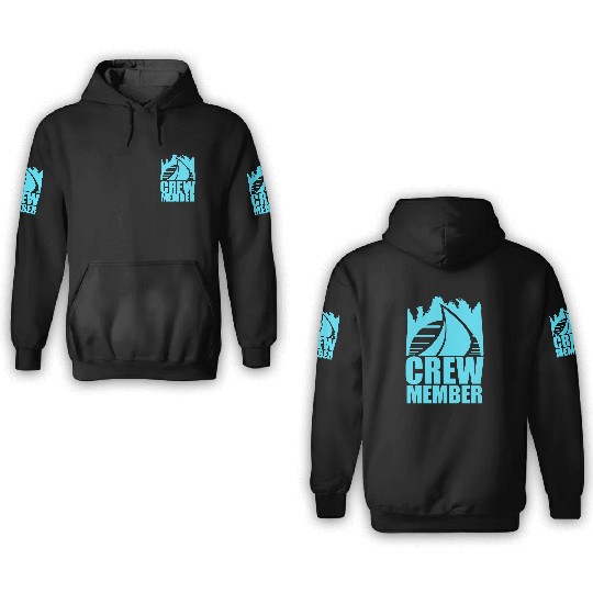 Crew Member Sailing Sun Sunset Logo Crew Member 3D Hoodies