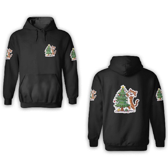 Climbing the Christmas Spirit 3D Hoodies