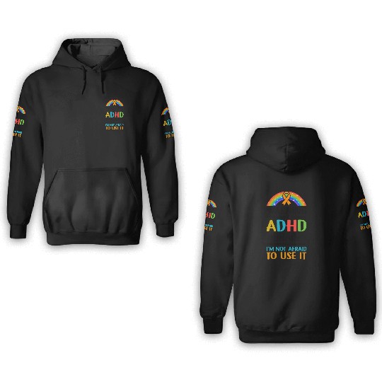 Autism Awareness Neurodivergent ADHD 3D Hoodies