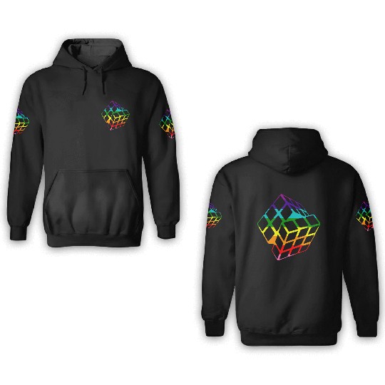Geometric blocks 3D Hoodies