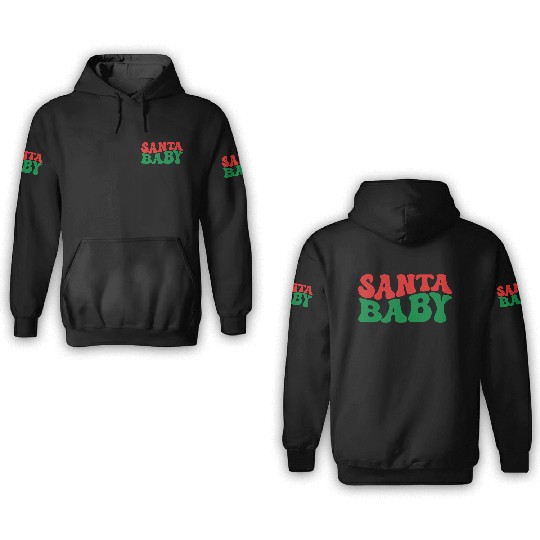 Santa baby, Christmas baby 3D Hoodies