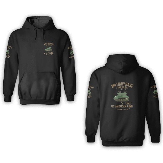 American US Army Vehicle 3D Hoodies